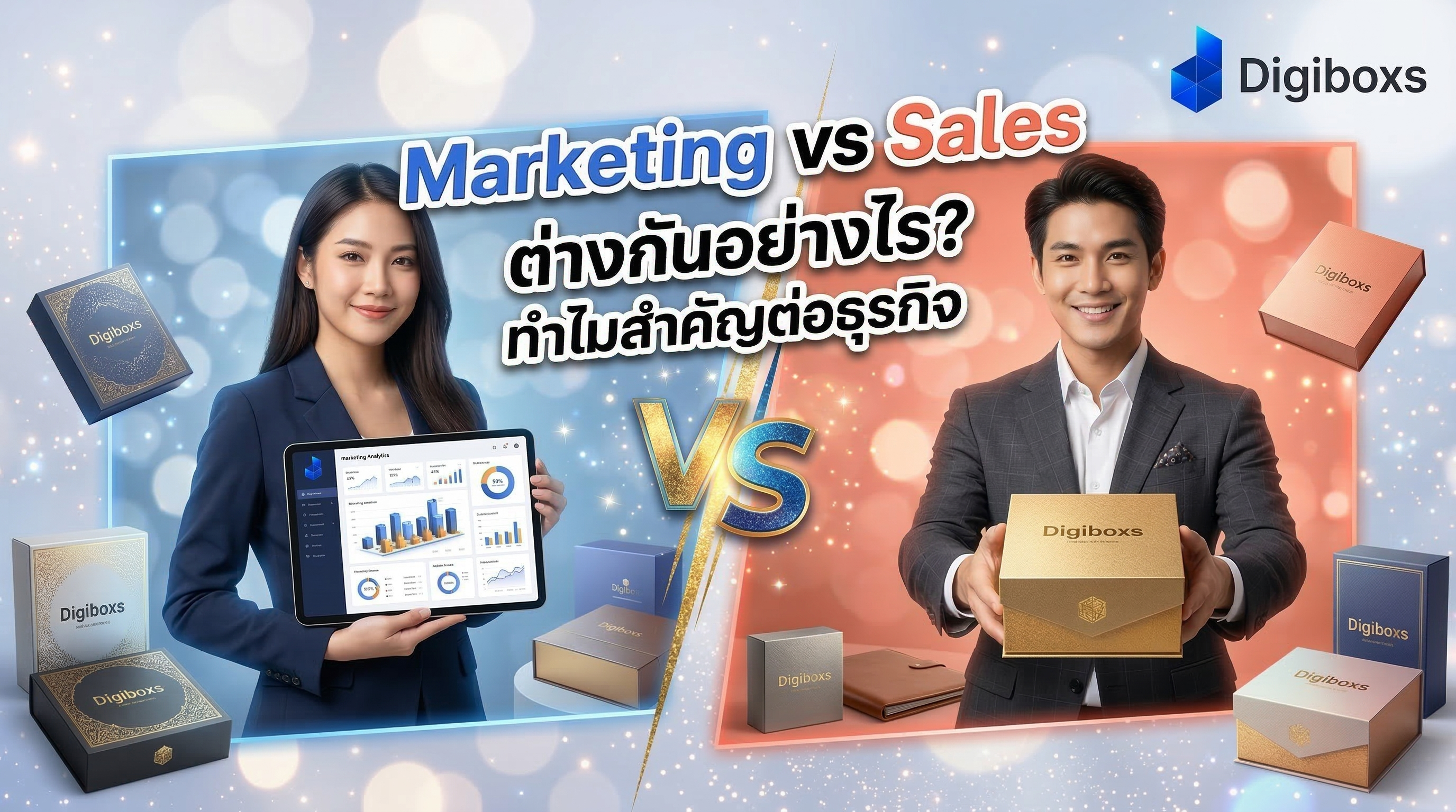 Marketing vs Sales ต่างกันอย่างไร? ทำไมสำคัญต่อธุรกิจ