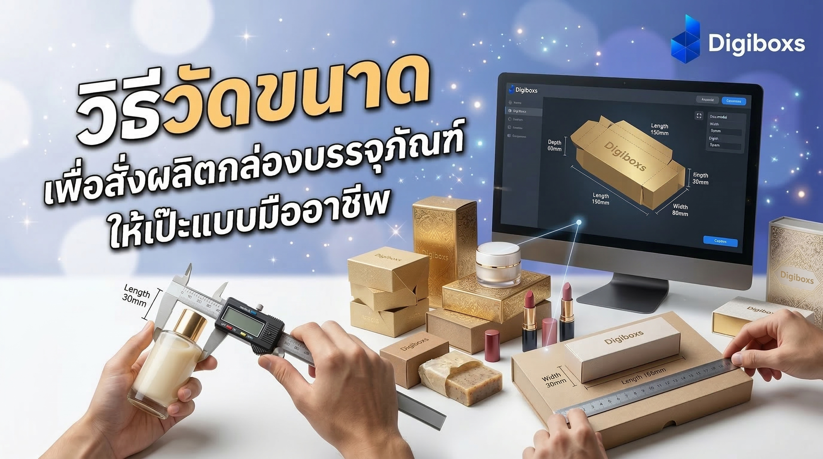 วิธีวัดขนาดสินค้าเพื่อสั่งผลิตกล่องบรรจุภัณฑ์ให้เป๊ะแบบมืออาชีพ