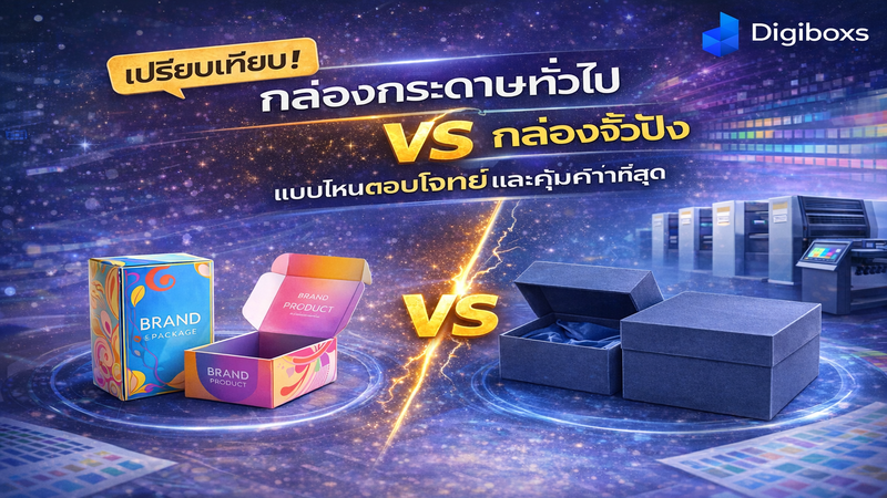 เปรียบเทียบ! กล่องกระดาษทั่วไป vs กล่องจั่วปัง แบบไหนคุ้มค่าที่สุด